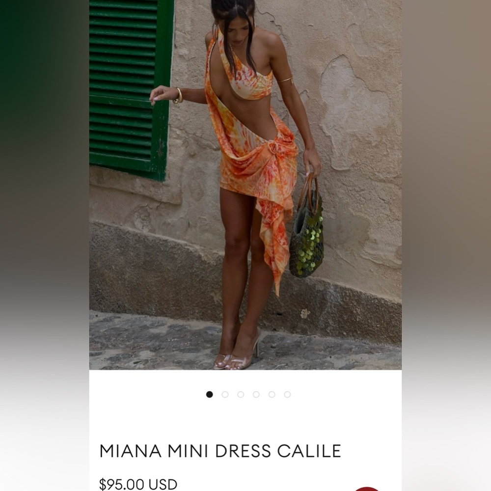 Miana Orange Mini Dress